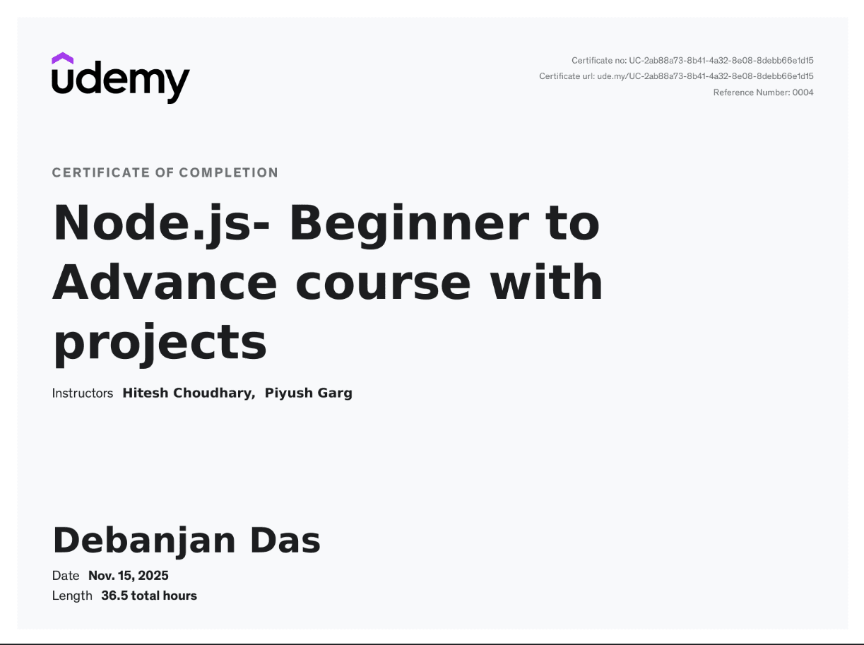 Node.js Backend Development